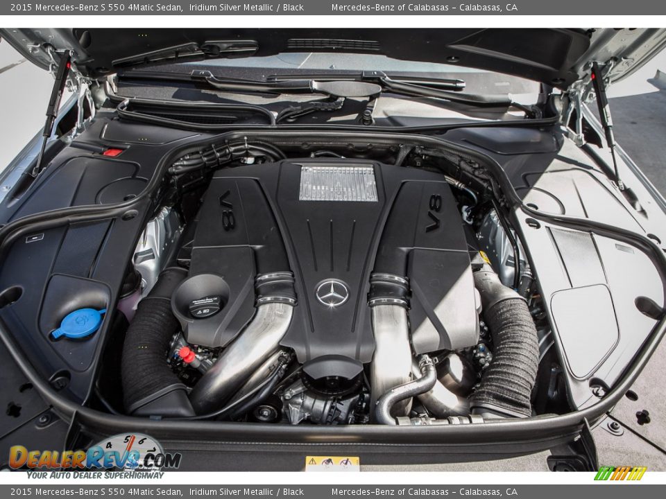 2015 Mercedes-Benz S 550 4Matic Sedan Iridium Silver Metallic / Black Photo #9
