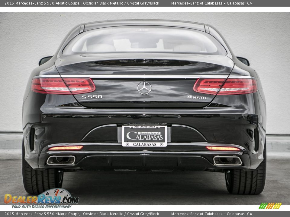 2015 Mercedes-Benz S 550 4Matic Coupe Obsidian Black Metallic / Crystal Grey/Black Photo #3