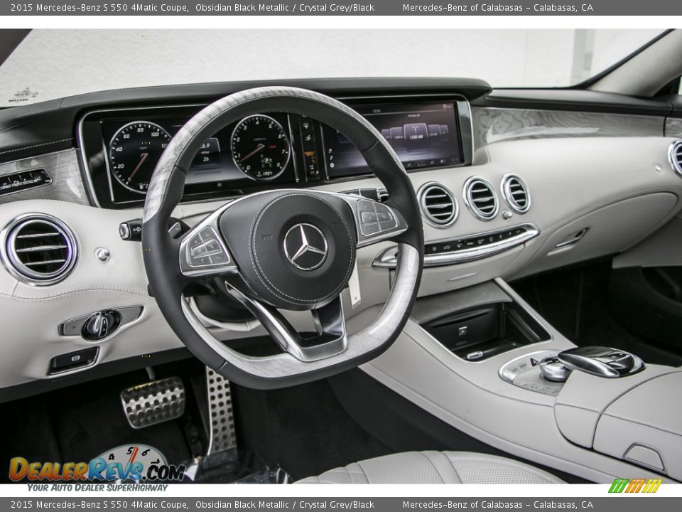 Crystal Grey/Black Interior - 2015 Mercedes-Benz S 550 4Matic Coupe Photo #5