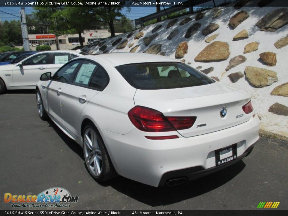 2016 BMW 6 Series 650i xDrive Gran Coupe Alpine White / Black Photo #5