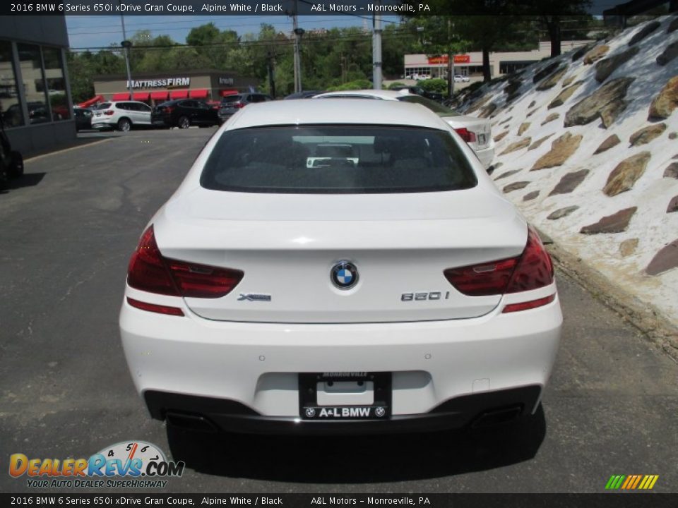 2016 BMW 6 Series 650i xDrive Gran Coupe Alpine White / Black Photo #6