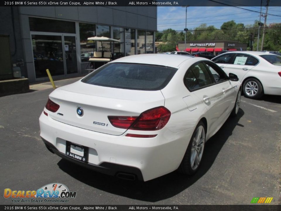 2016 BMW 6 Series 650i xDrive Gran Coupe Alpine White / Black Photo #7