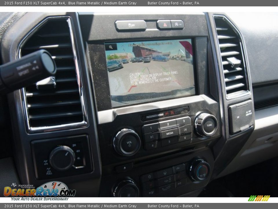 2015 Ford F150 XLT SuperCab 4x4 Blue Flame Metallic / Medium Earth Gray Photo #8