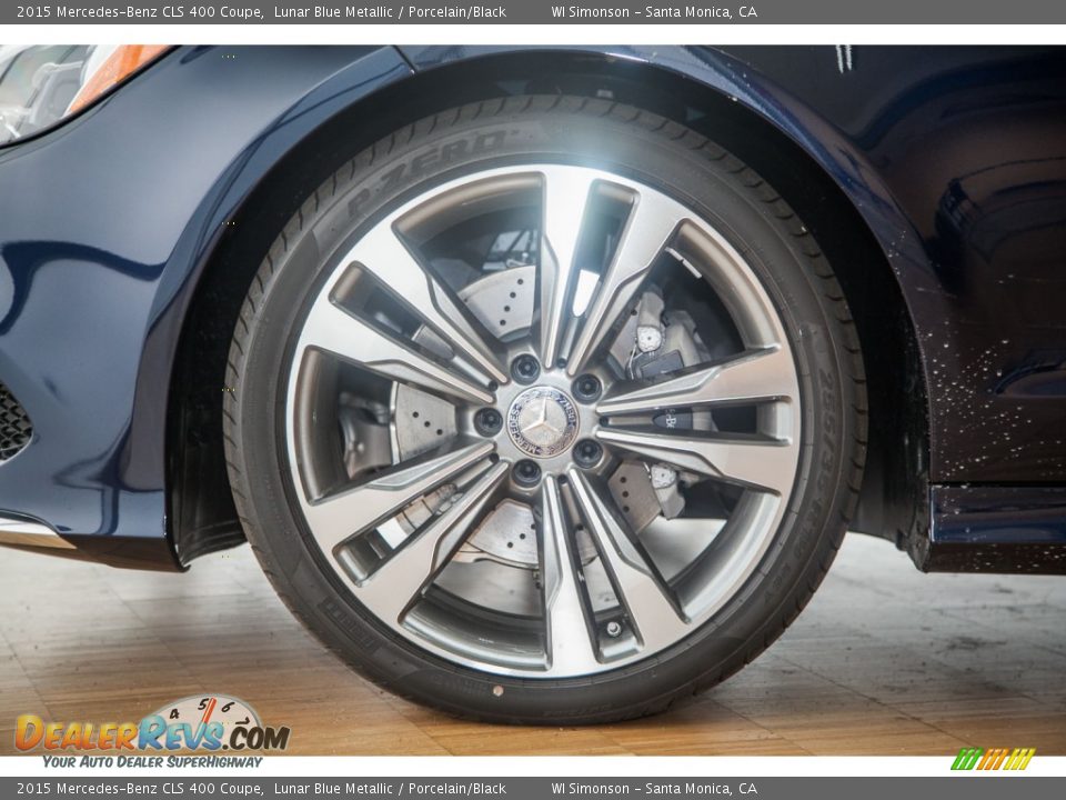 2015 Mercedes-Benz CLS 400 Coupe Lunar Blue Metallic / Porcelain/Black Photo #10