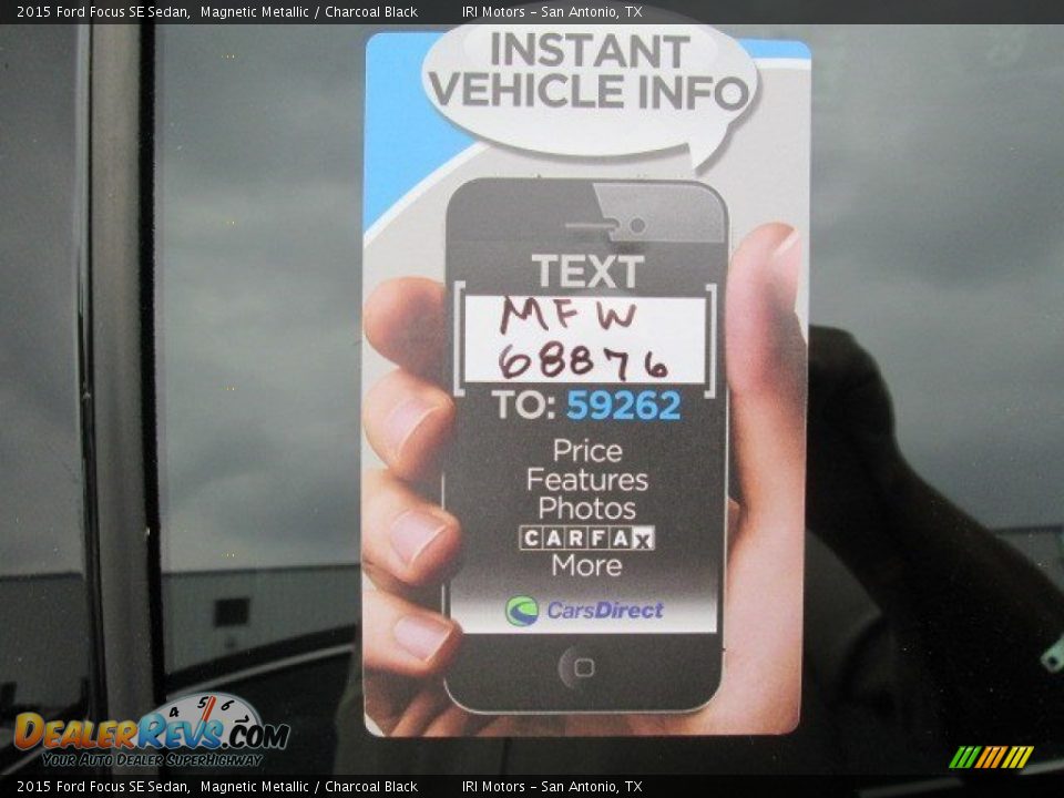 2015 Ford Focus SE Sedan Magnetic Metallic / Charcoal Black Photo #1