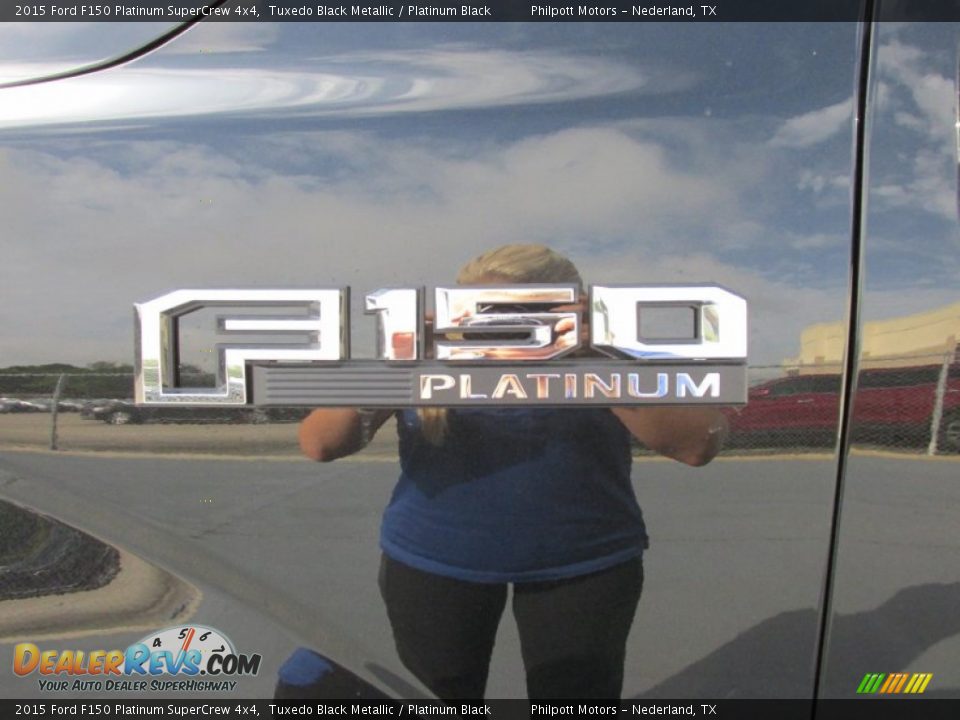 2015 Ford F150 Platinum SuperCrew 4x4 Tuxedo Black Metallic / Platinum Black Photo #13