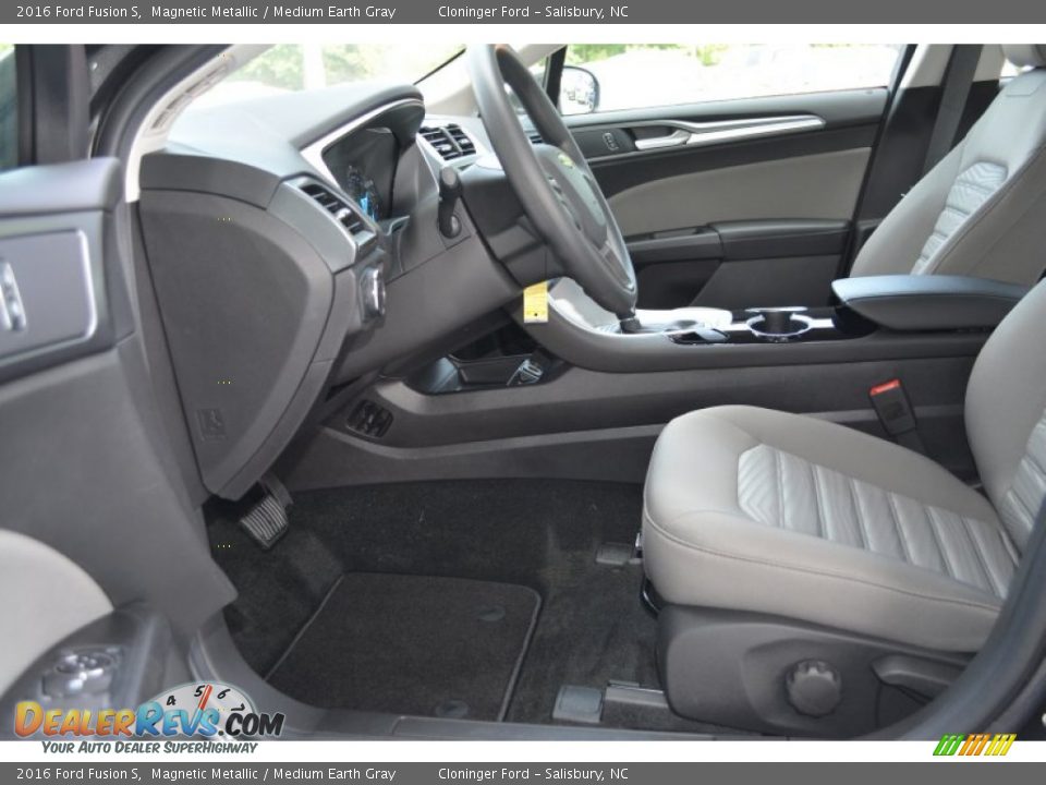 2016 Ford Fusion S Magnetic Metallic / Medium Earth Gray Photo #7