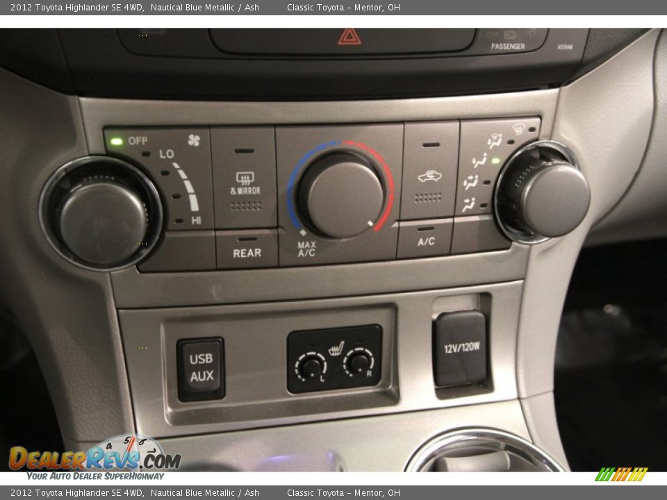 2012 Toyota Highlander SE 4WD Nautical Blue Metallic / Ash Photo #9
