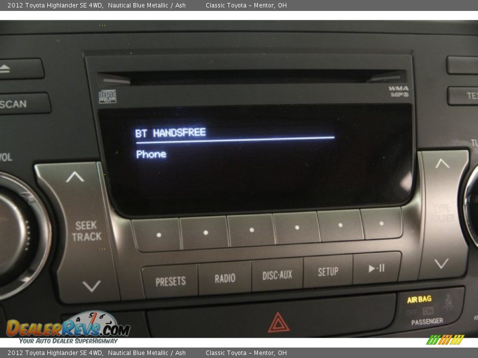 2012 Toyota Highlander SE 4WD Nautical Blue Metallic / Ash Photo #10