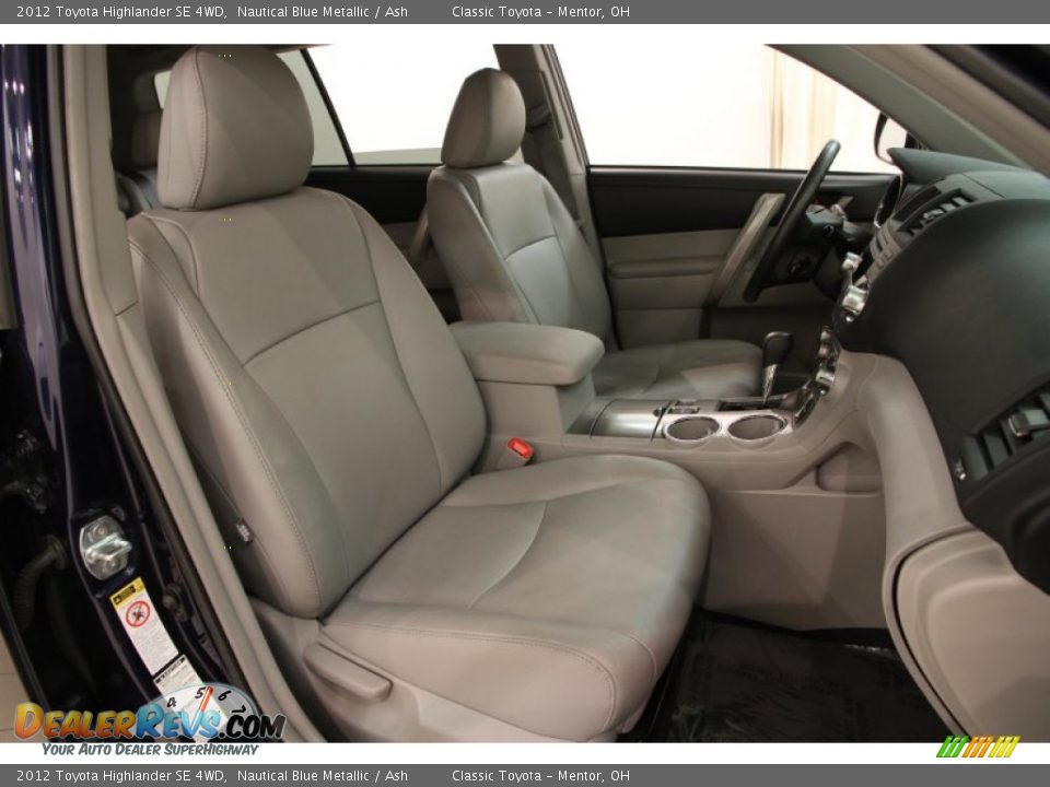 2012 Toyota Highlander SE 4WD Nautical Blue Metallic / Ash Photo #13
