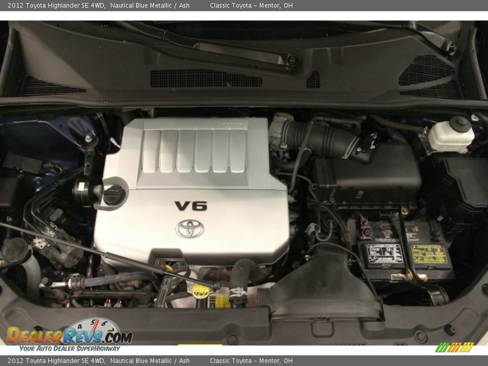 2012 Toyota Highlander SE 4WD Nautical Blue Metallic / Ash Photo #17