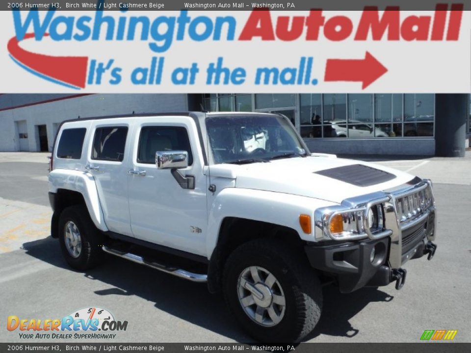2006 Hummer H3 Birch White / Light Cashmere Beige Photo #1