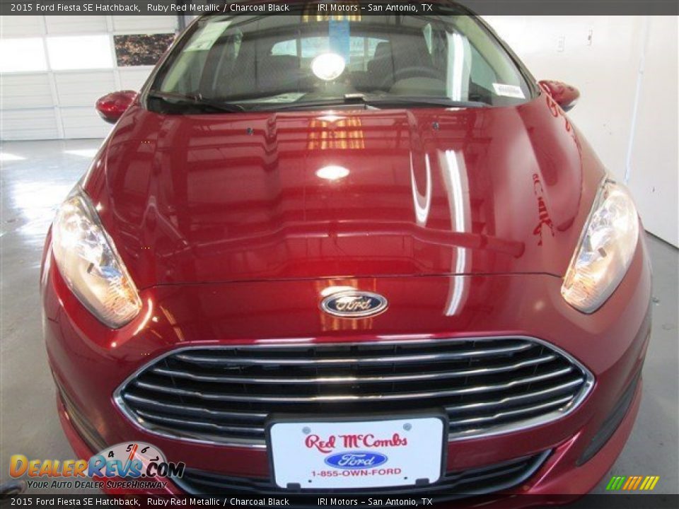 2015 Ford Fiesta SE Hatchback Ruby Red Metallic / Charcoal Black Photo #2