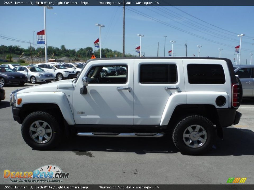 2006 Hummer H3 Birch White / Light Cashmere Beige Photo #5