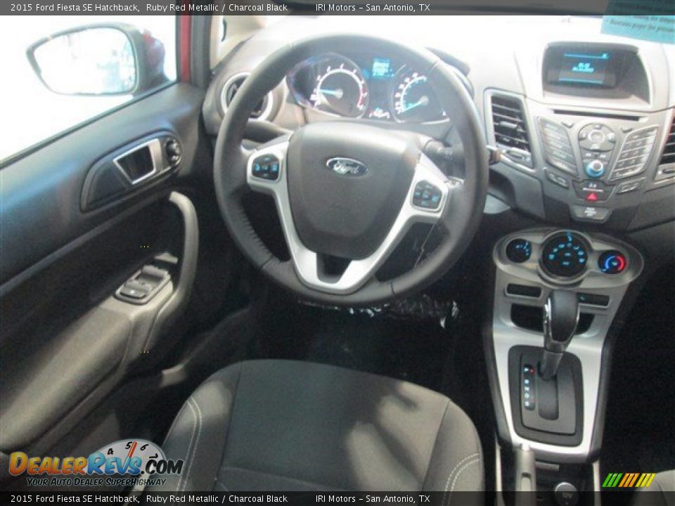2015 Ford Fiesta SE Hatchback Ruby Red Metallic / Charcoal Black Photo #11