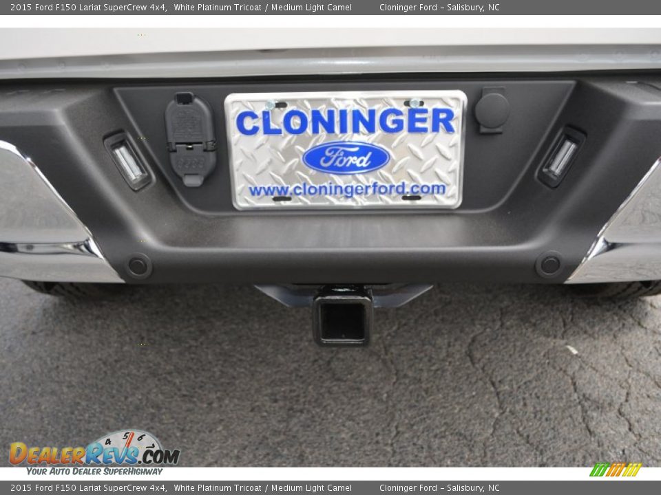 2015 Ford F150 Lariat SuperCrew 4x4 White Platinum Tricoat / Medium Light Camel Photo #6