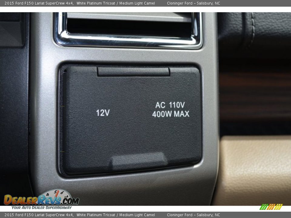 2015 Ford F150 Lariat SuperCrew 4x4 White Platinum Tricoat / Medium Light Camel Photo #23