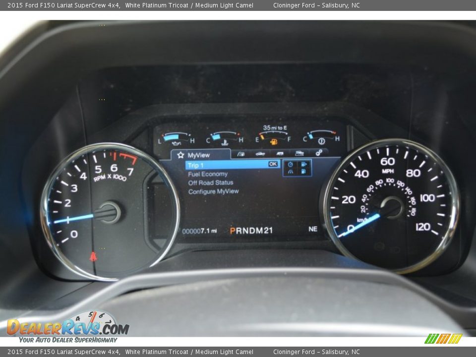 2015 Ford F150 Lariat SuperCrew 4x4 White Platinum Tricoat / Medium Light Camel Photo #26
