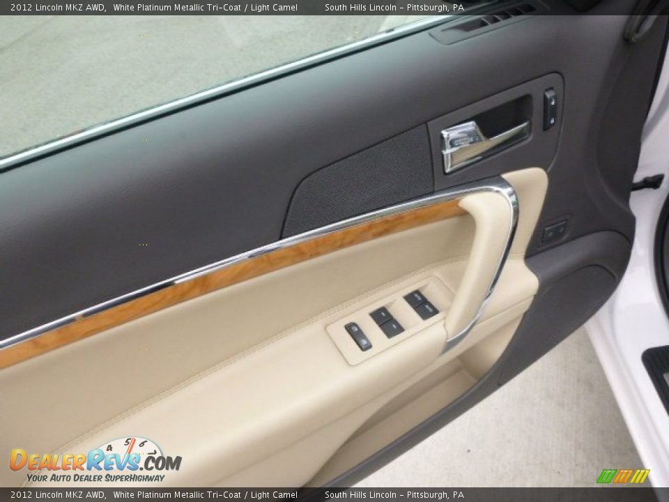 2012 Lincoln MKZ AWD White Platinum Metallic Tri-Coat / Light Camel Photo #17