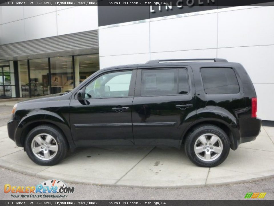 2011 Honda Pilot EX-L 4WD Crystal Black Pearl / Black Photo #2
