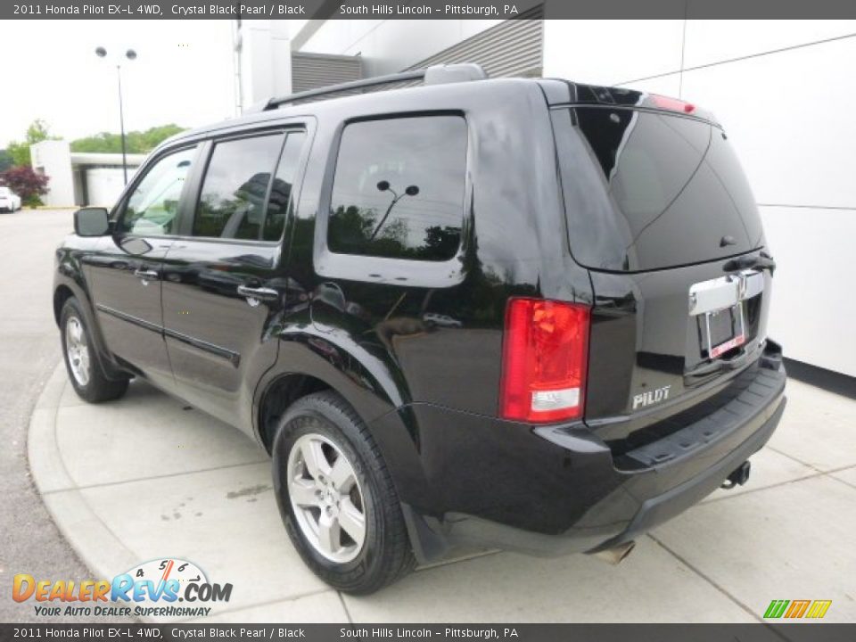 2011 Honda Pilot EX-L 4WD Crystal Black Pearl / Black Photo #3