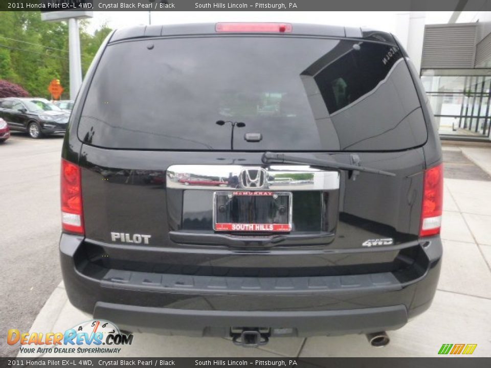 2011 Honda Pilot EX-L 4WD Crystal Black Pearl / Black Photo #4