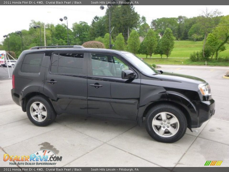 2011 Honda Pilot EX-L 4WD Crystal Black Pearl / Black Photo #7