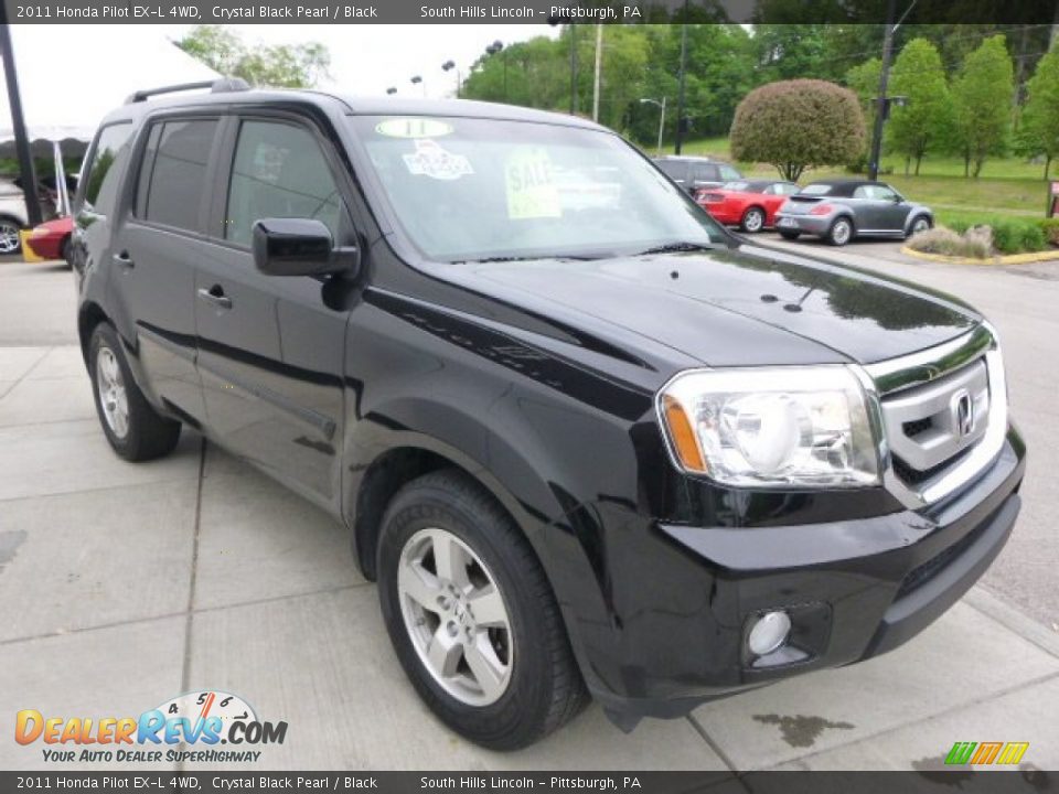 2011 Honda Pilot EX-L 4WD Crystal Black Pearl / Black Photo #8