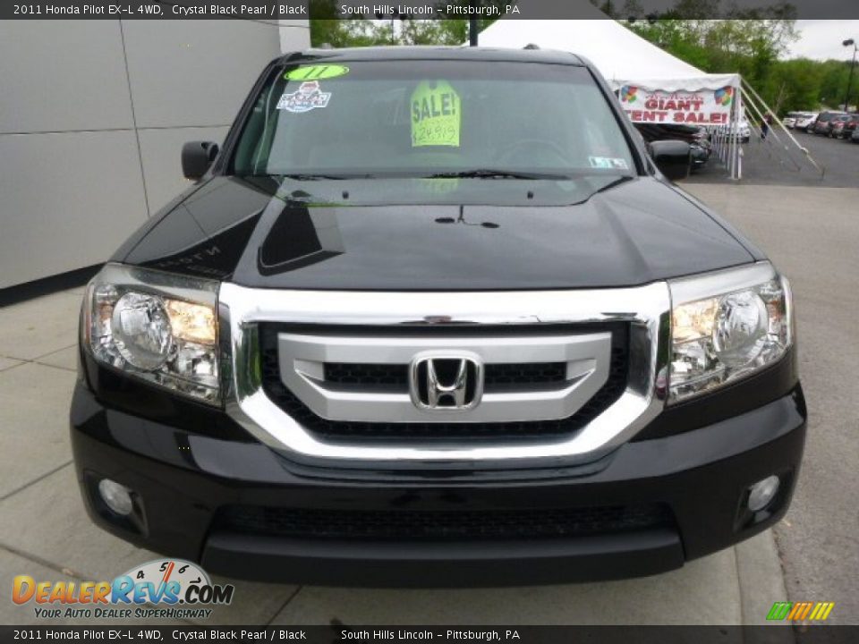 2011 Honda Pilot EX-L 4WD Crystal Black Pearl / Black Photo #9