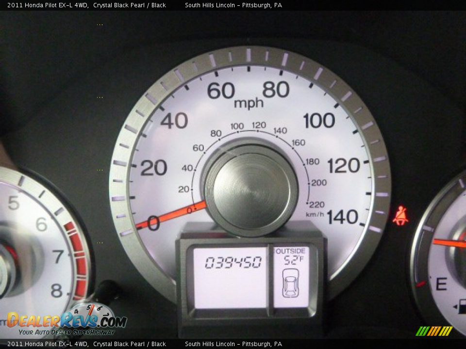 2011 Honda Pilot EX-L 4WD Crystal Black Pearl / Black Photo #24