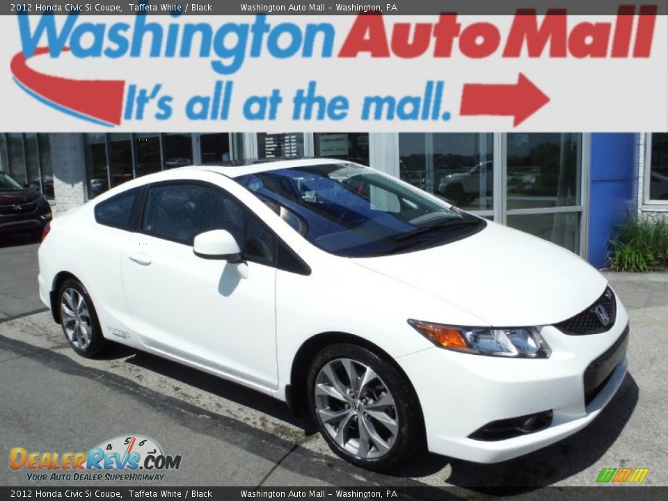 2012 Honda Civic Si Coupe Taffeta White / Black Photo #1