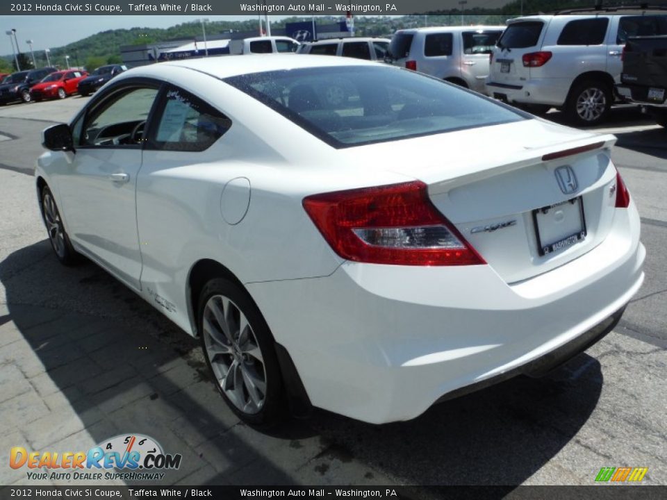 2012 Honda Civic Si Coupe Taffeta White / Black Photo #8