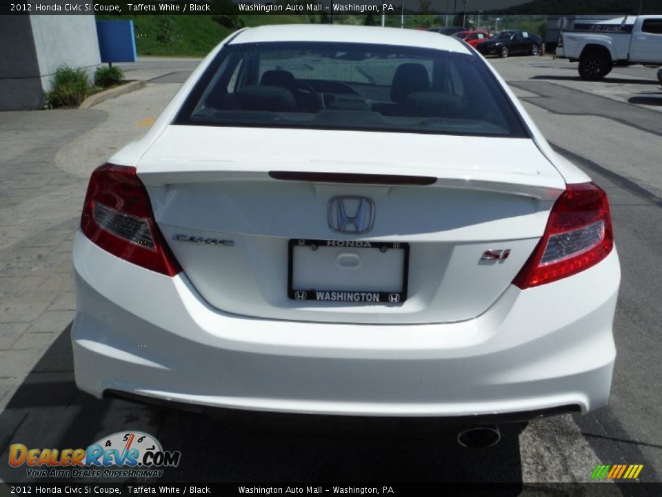 2012 Honda Civic Si Coupe Taffeta White / Black Photo #9