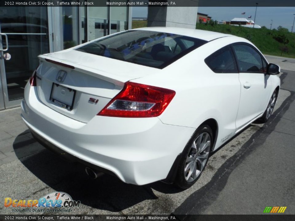 2012 Honda Civic Si Coupe Taffeta White / Black Photo #10