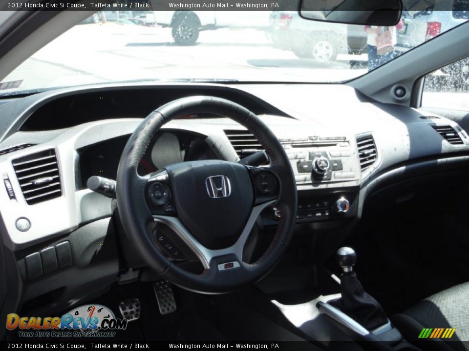 2012 Honda Civic Si Coupe Taffeta White / Black Photo #11