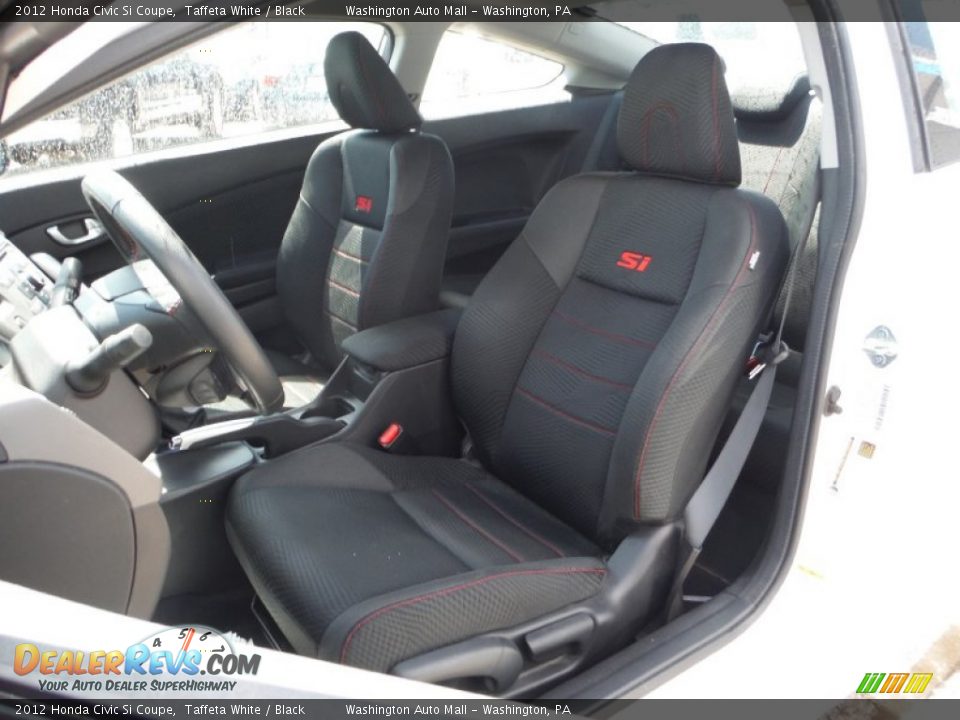 2012 Honda Civic Si Coupe Taffeta White / Black Photo #13
