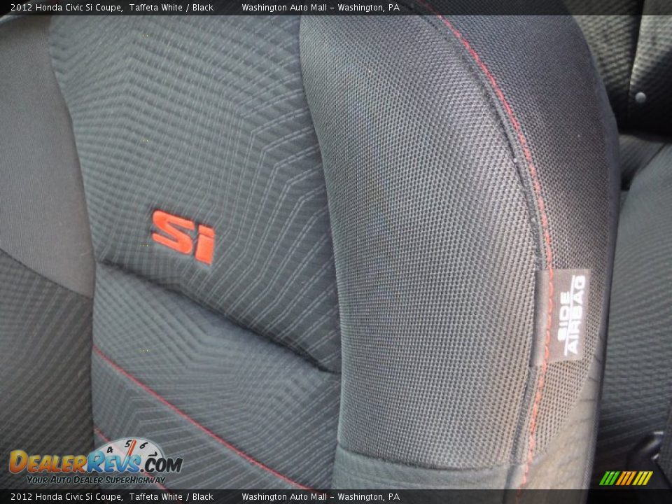 2012 Honda Civic Si Coupe Taffeta White / Black Photo #14