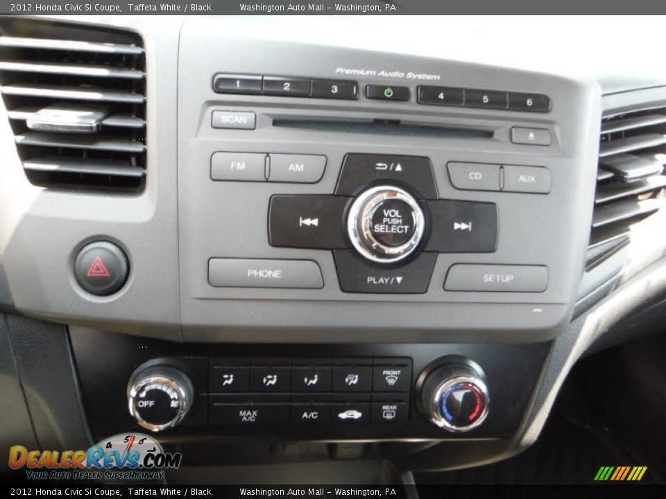 2012 Honda Civic Si Coupe Taffeta White / Black Photo #17