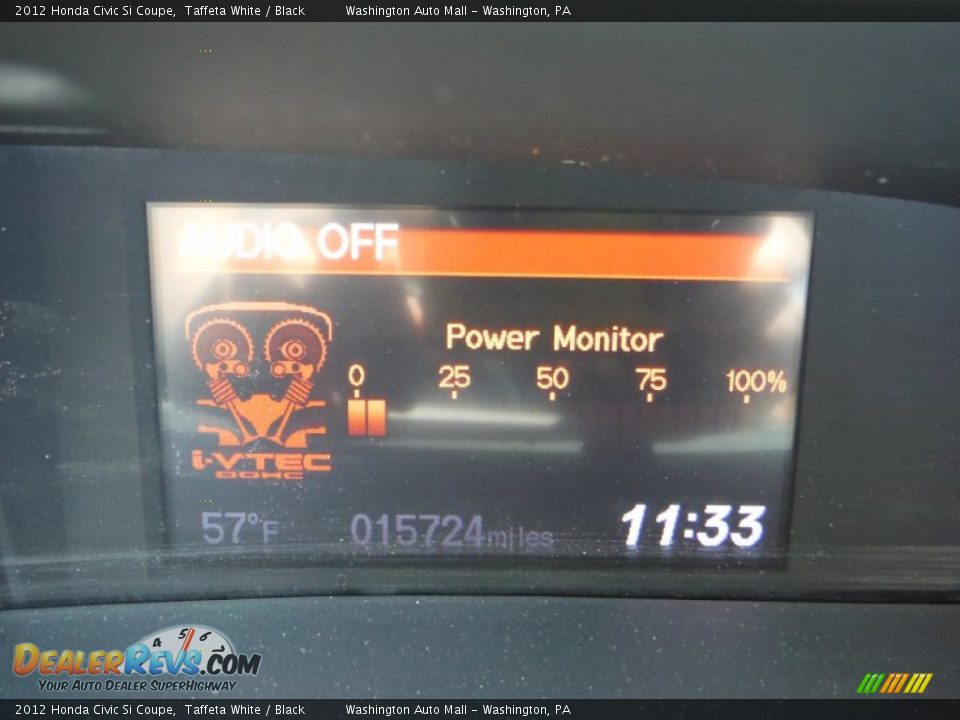 2012 Honda Civic Si Coupe Taffeta White / Black Photo #20