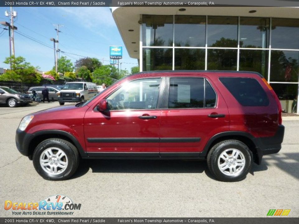 2003 Honda CR-V EX 4WD Chianti Red Pearl / Saddle Photo #2