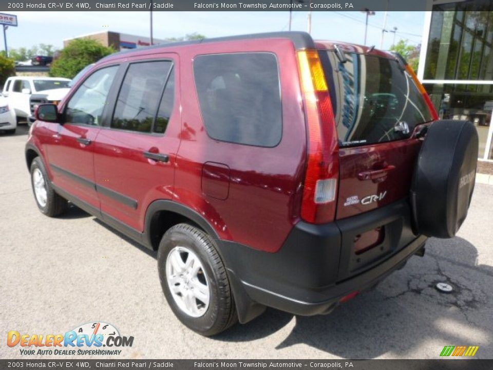 2003 Honda CR-V EX 4WD Chianti Red Pearl / Saddle Photo #3