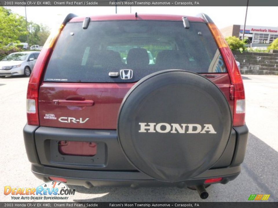 2003 Honda CR-V EX 4WD Chianti Red Pearl / Saddle Photo #4