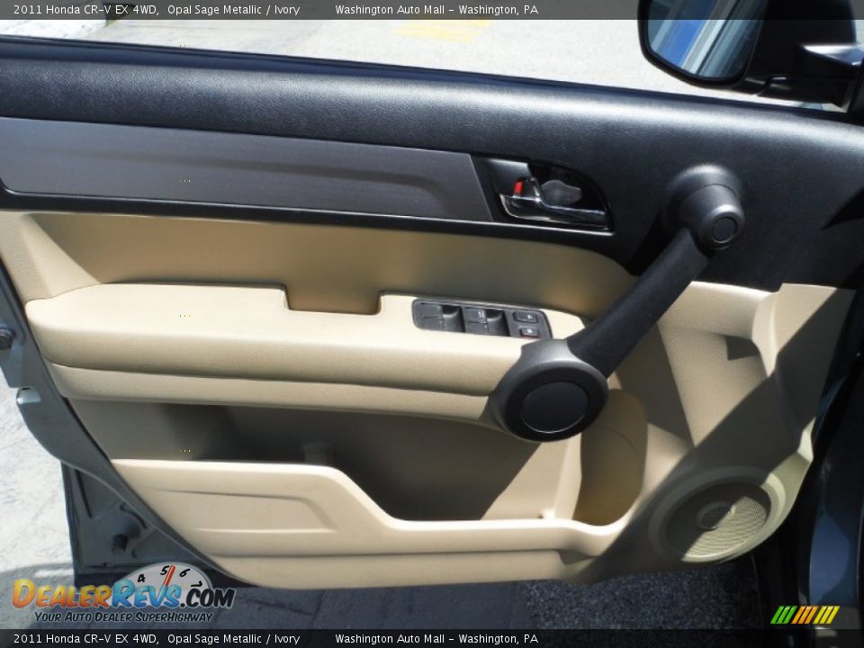 2011 Honda CR-V EX 4WD Opal Sage Metallic / Ivory Photo #11