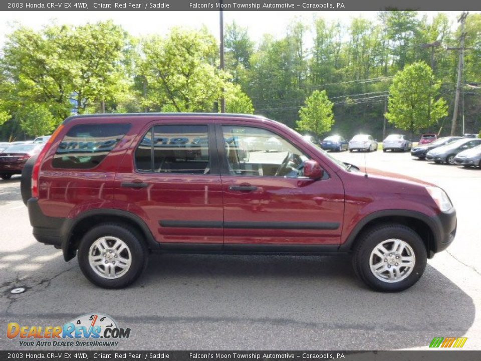 2003 Honda CR-V EX 4WD Chianti Red Pearl / Saddle Photo #6