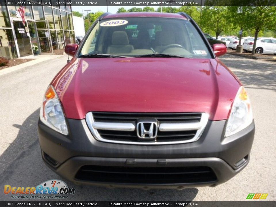 2003 Honda CR-V EX 4WD Chianti Red Pearl / Saddle Photo #8