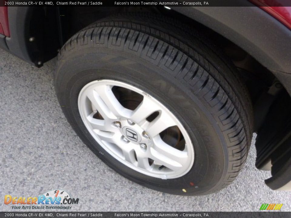 2003 Honda CR-V EX 4WD Chianti Red Pearl / Saddle Photo #9