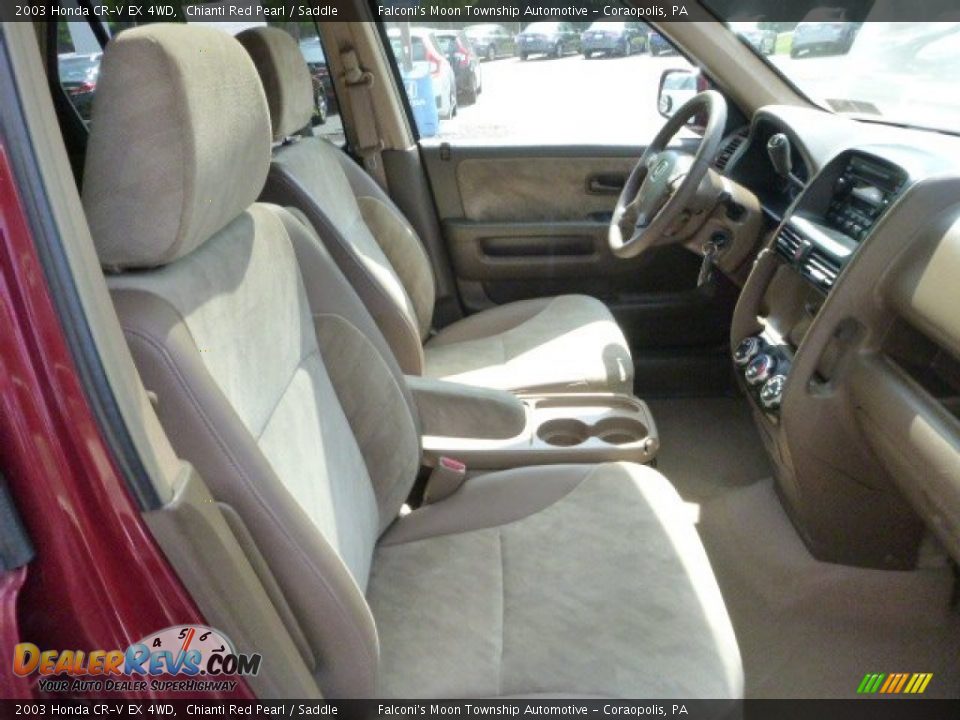2003 Honda CR-V EX 4WD Chianti Red Pearl / Saddle Photo #10