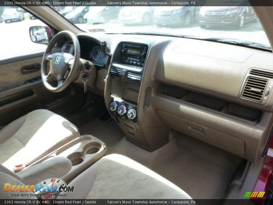 2003 Honda CR-V EX 4WD Chianti Red Pearl / Saddle Photo #11