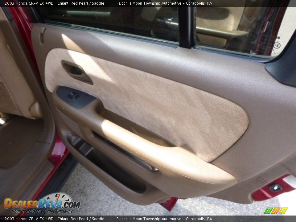 2003 Honda CR-V EX 4WD Chianti Red Pearl / Saddle Photo #14