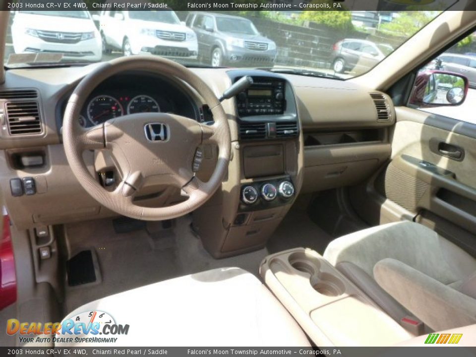 2003 Honda CR-V EX 4WD Chianti Red Pearl / Saddle Photo #18